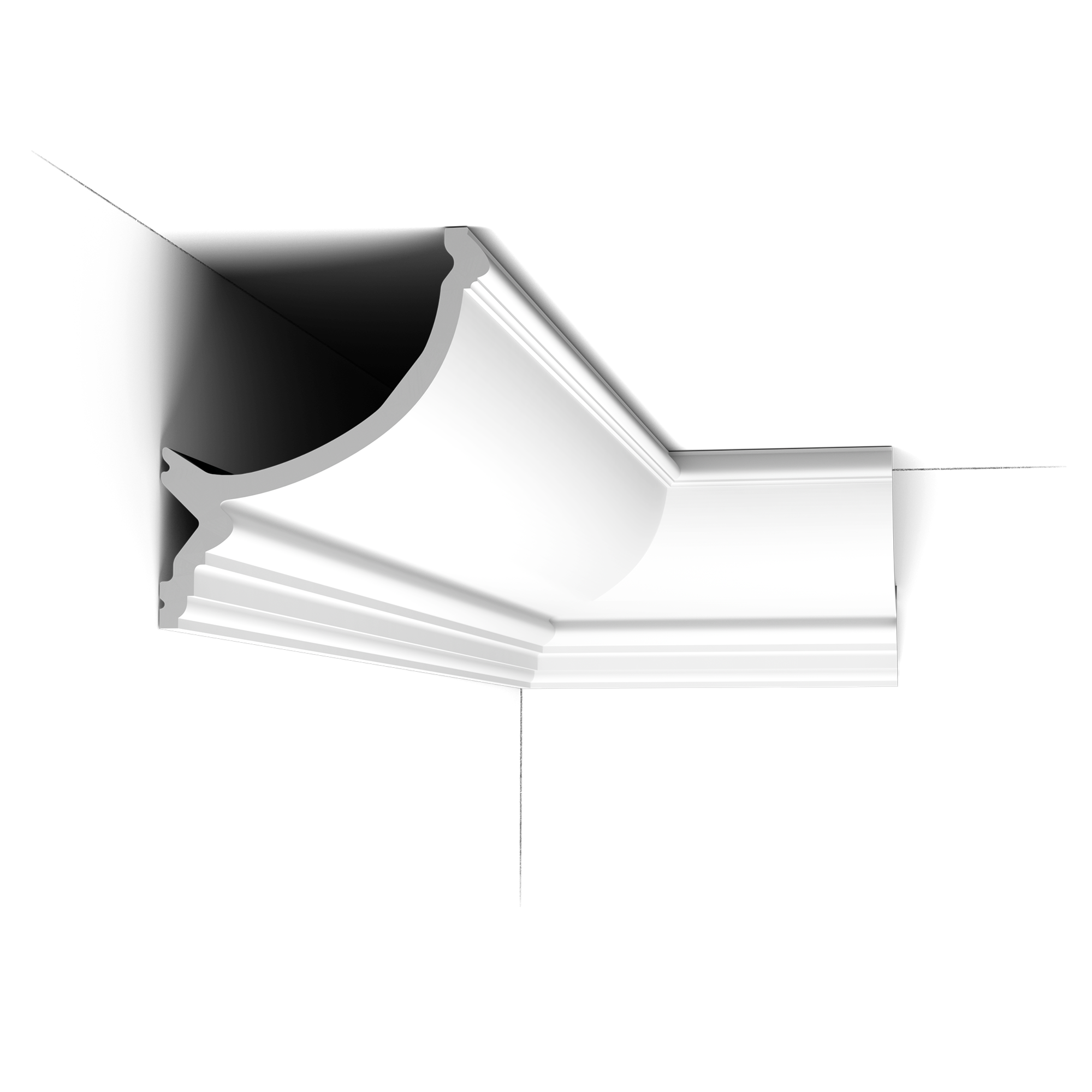 Cornisa de techo C900 para iluminación indirecta Orac Decor - 17x14,5x200cm (altoxancho) - moldura decorativa de poliuretano