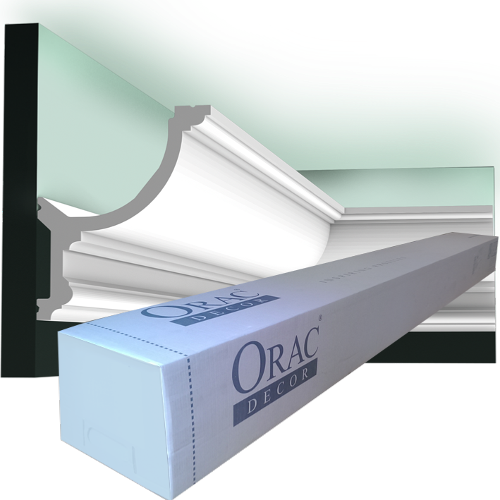 C901 Corniche plafond pour éclairage indirect Orac Decor - 14,8x12,4x200cm (h x p x L) - moulure décorative polyuréthane