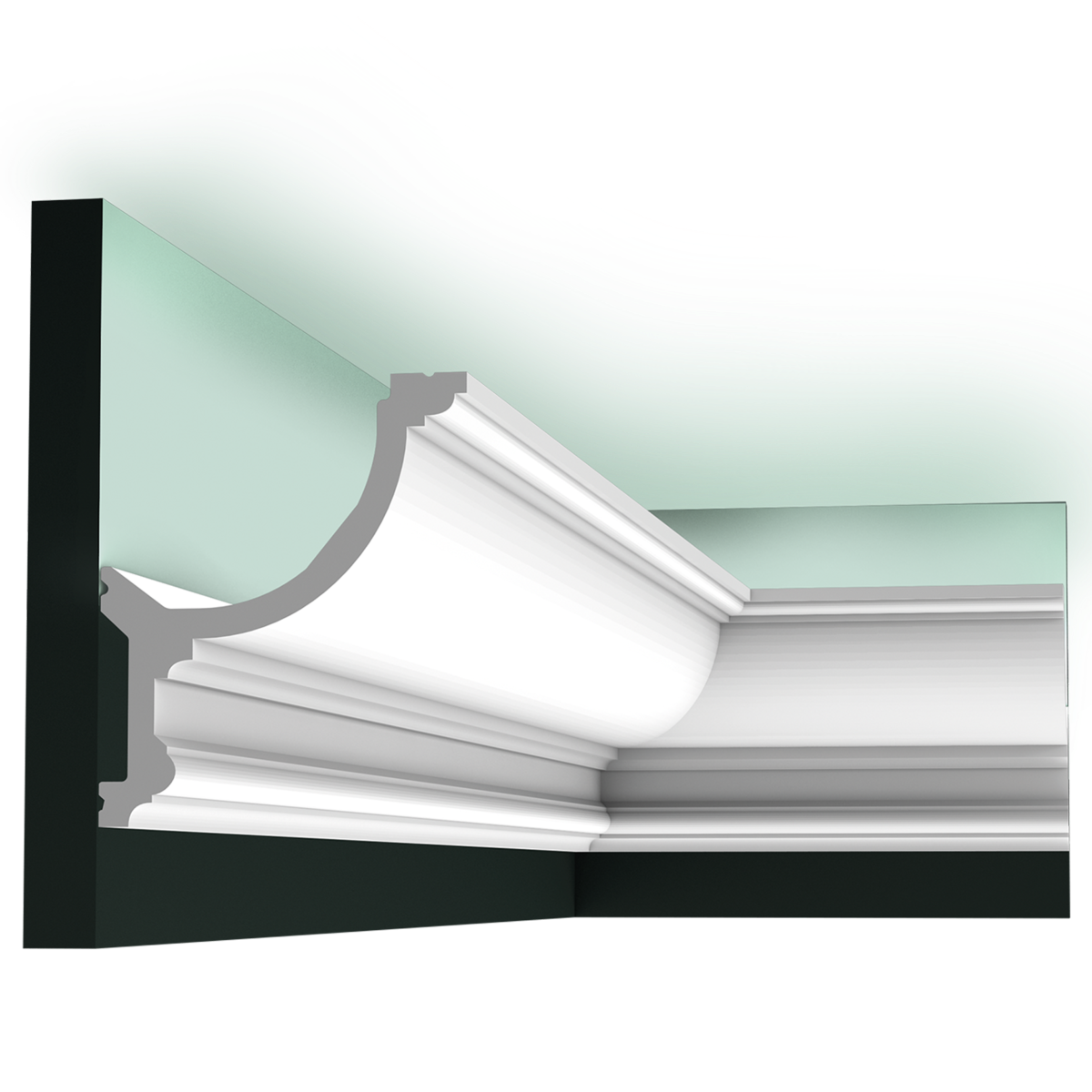 C901 Corniche plafond pour éclairage indirect Orac Decor - 14,8x12,4x200cm (h x p x L) - moulure décorative polyuréthane