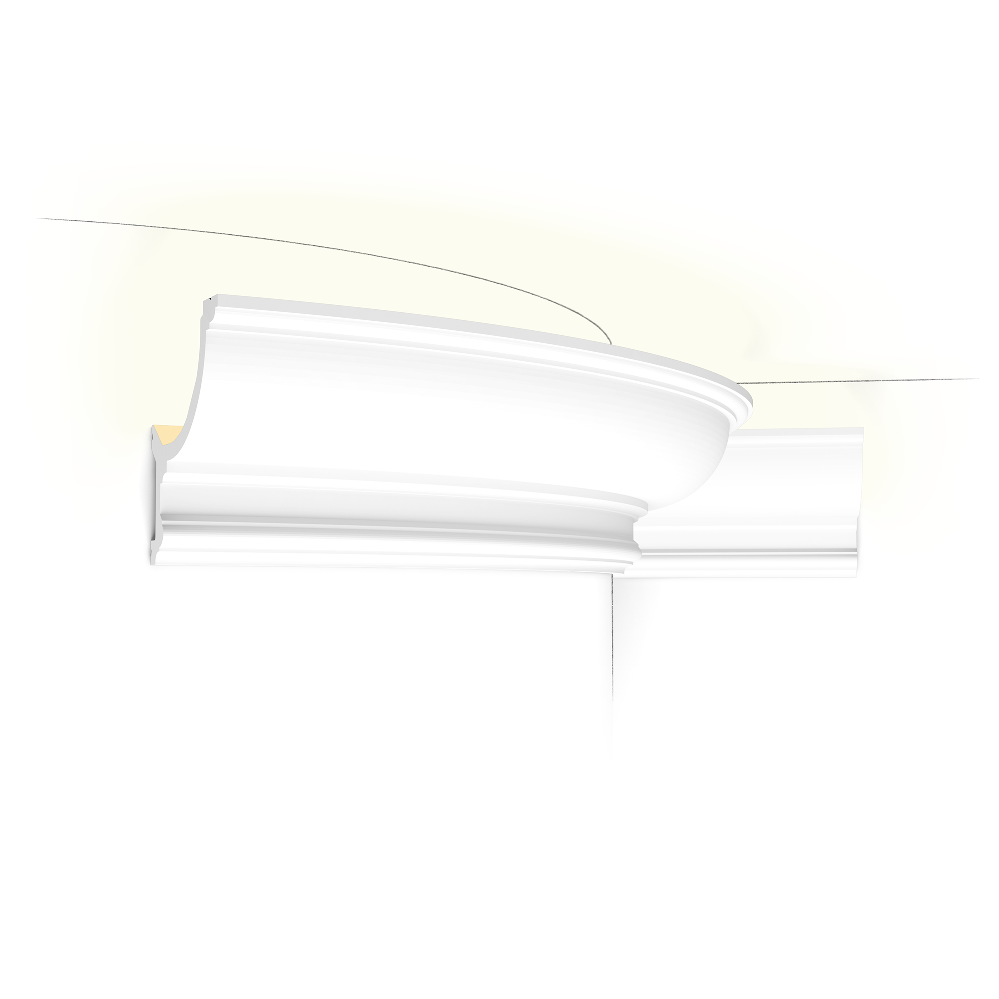 C901F Flexible Corniche plafond pour éclairage indirect Orac Decor - 14,8x12,4x200cm (h x p x L) - moulure décorative polyuréthane