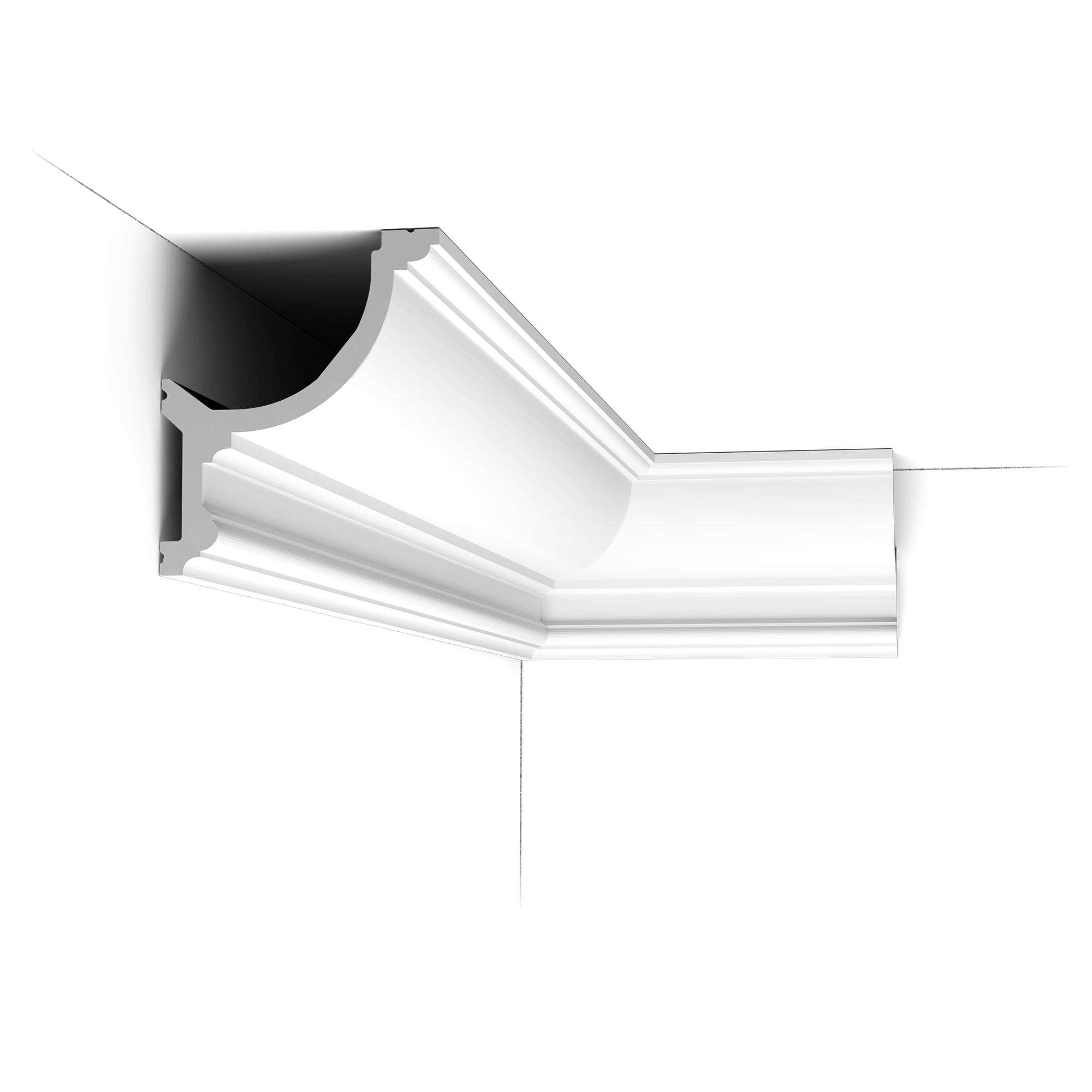 C901 Corniche plafond pour éclairage indirect Orac Decor - 14,8x12,4x200cm (h x p x L) - moulure décorative polyuréthane