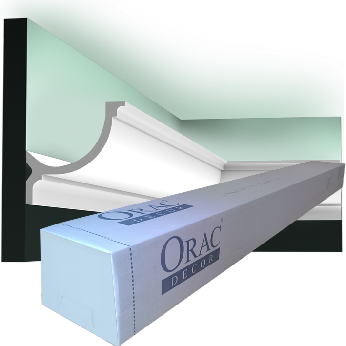 C902 Corniche plafond pour éclairage indirect Orac Decor - 10x10x200cm (h x p x L) - moulure décorative polyuréthane