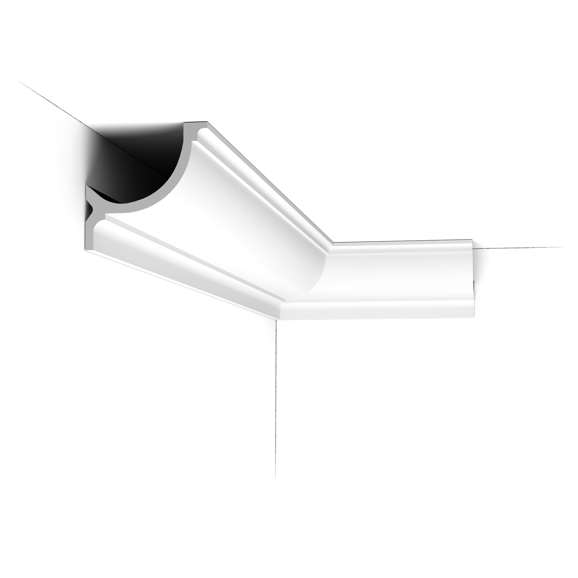 C902 Cornisa de techo para iluminación indirecta Orac Decor - 10x10x200cm (altoxancho) - moldura decorativa de poliuretano