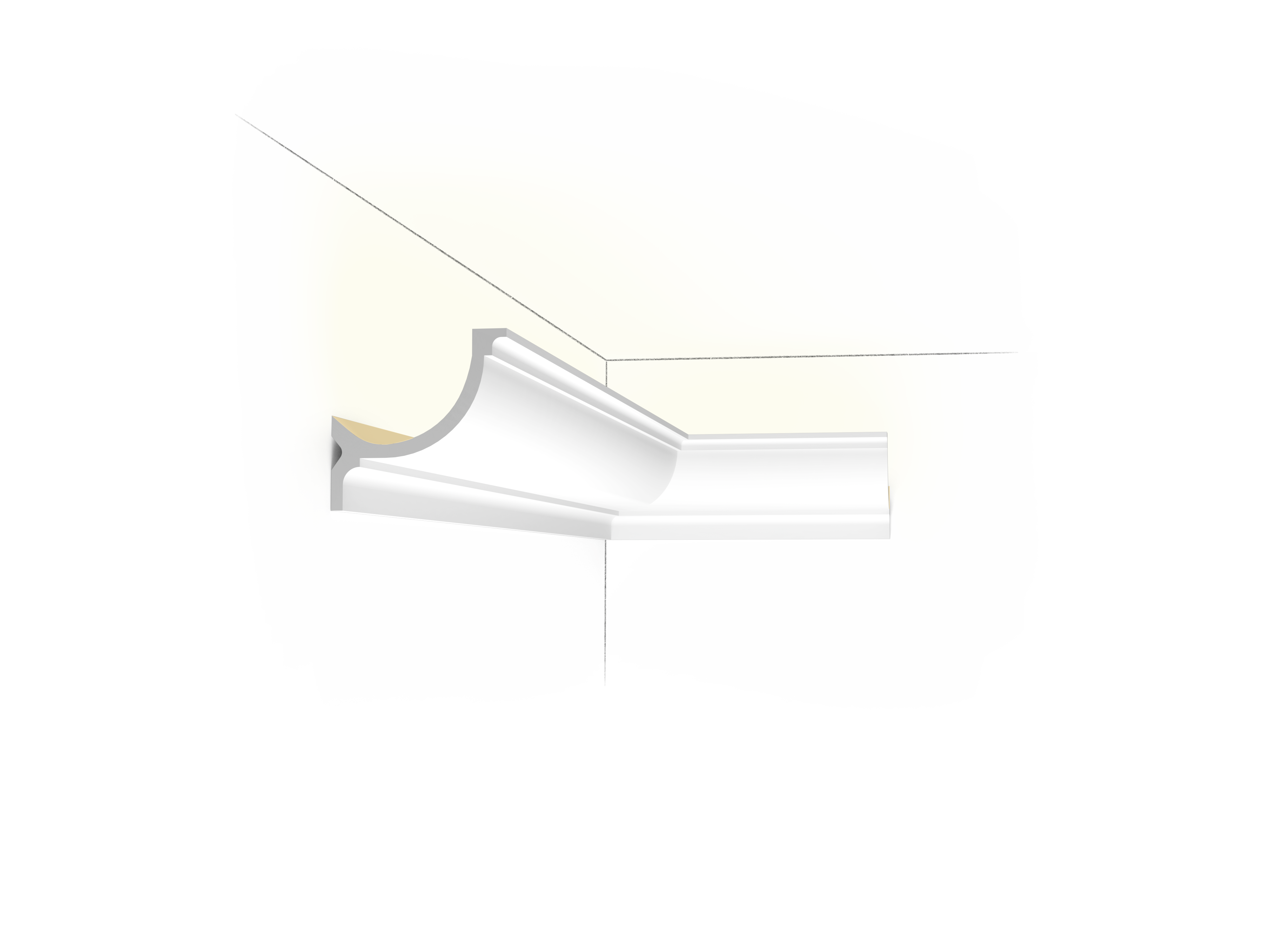 C902 Cornisa de techo para iluminación indirecta Orac Decor - 10x10x200cm (altoxancho) - moldura decorativa de poliuretano