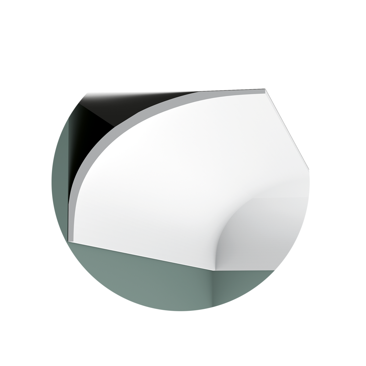 Echantillon C900 Corniche plafond pour éclairage indirect Orac Decor - 17x14,5x10cm (h x p x L) moulure décorative polyuréthane