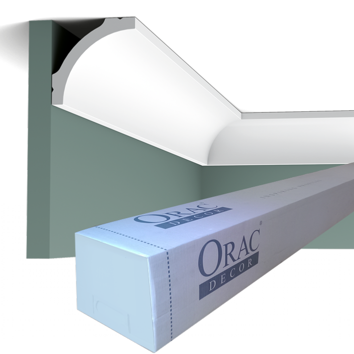 CB522 Corniche plafond Orac Decor - 6,7x6,7x200cm (h x p x L) - moulure décorative polystyrène