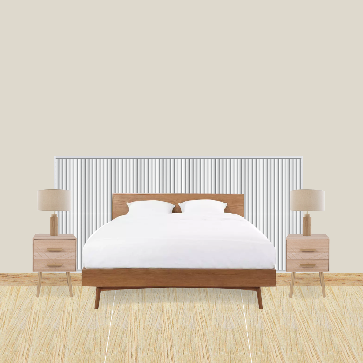 Kit tête de lit DIY avec des panneaux muraux WX204 RIPPLE Orac Decor - Revêtement