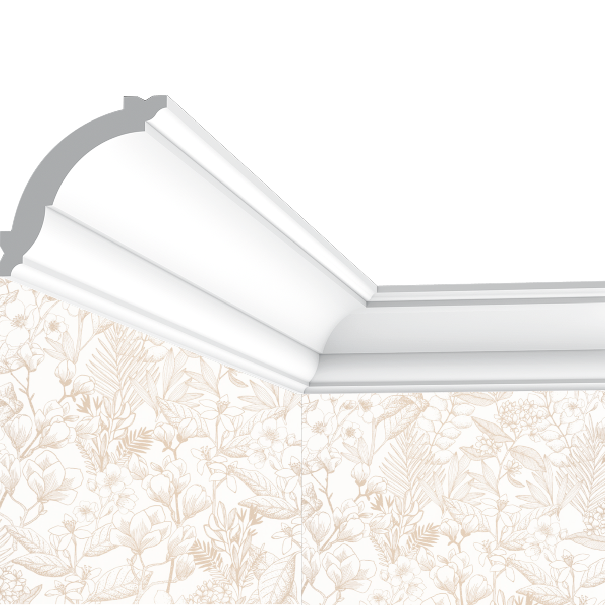 Corniche plafond Cimaises et Plus C05 - 7x6,9x200cm (h x p x L) - moulure décorative polyuréthane