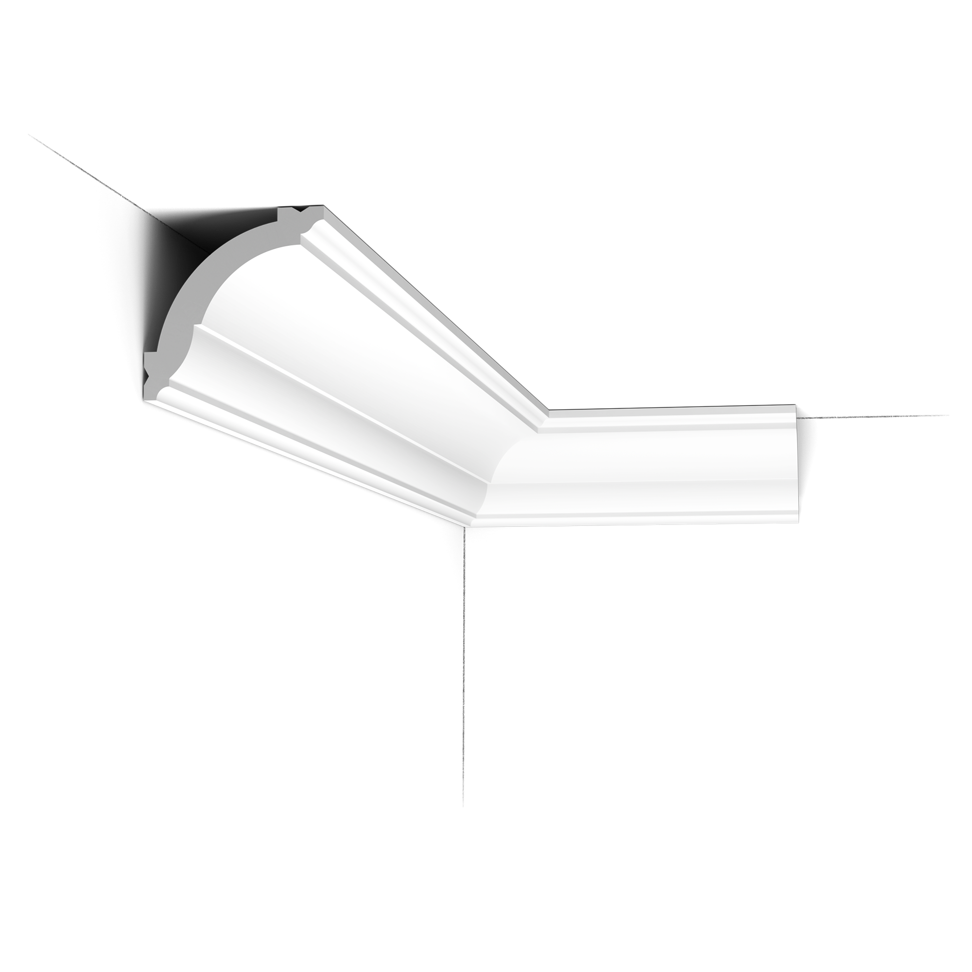 Pack 10 mètres Corniches Plafond CX100 avec colle - Orac x Cimaises-et-plus - 7x7x200cm (h x p x L) - moulure décorative polymère