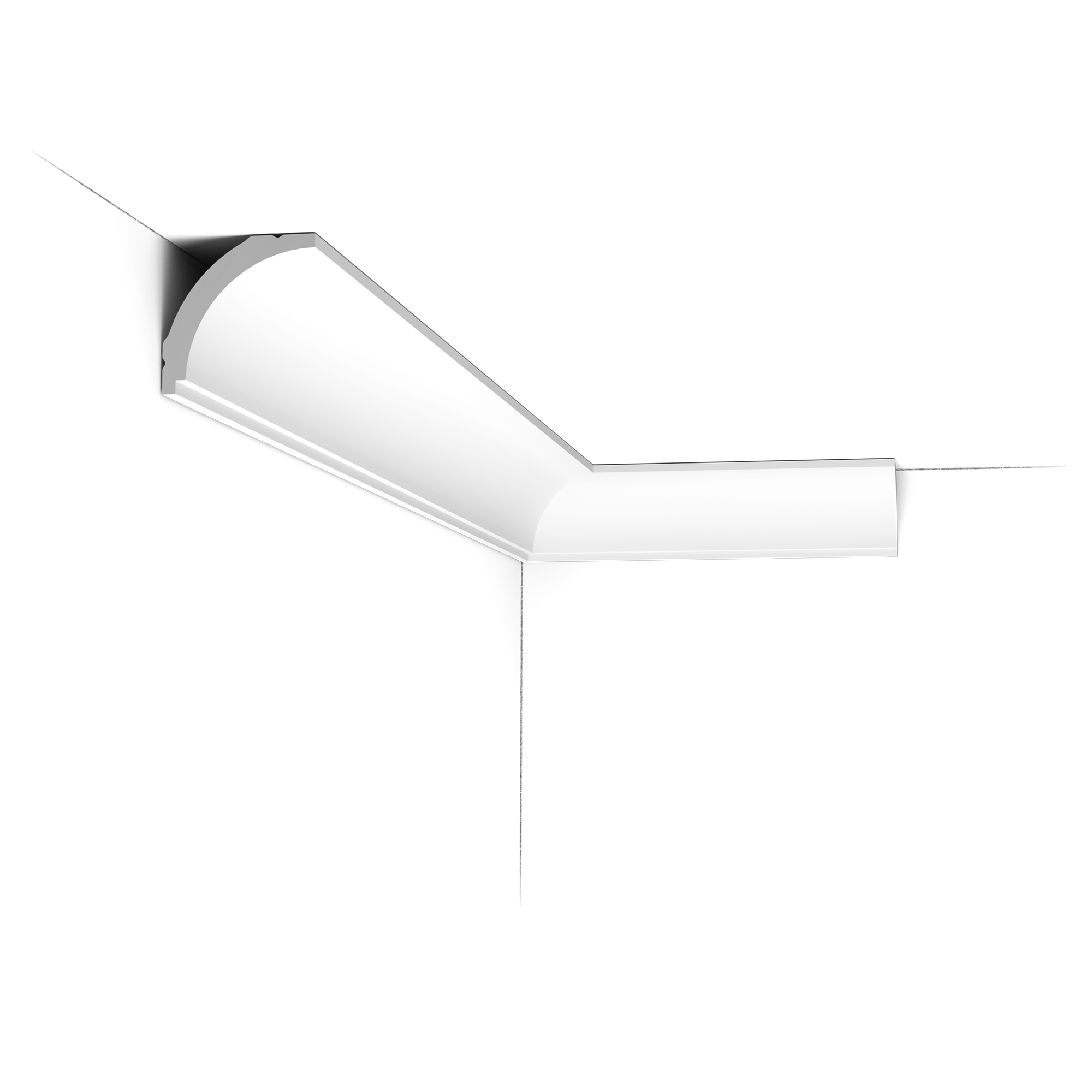 Cornisa de techo decorativa Orac CX109 - 4,5 x 4,5 x 200 cm (alto x ancho) - moldura de polímero decorativa