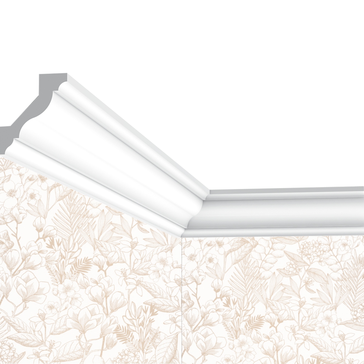 Corniche plafond Cimaises et plus C15 - 4,5x4,1x200cm (h x p x L) - moulure décorative polymère