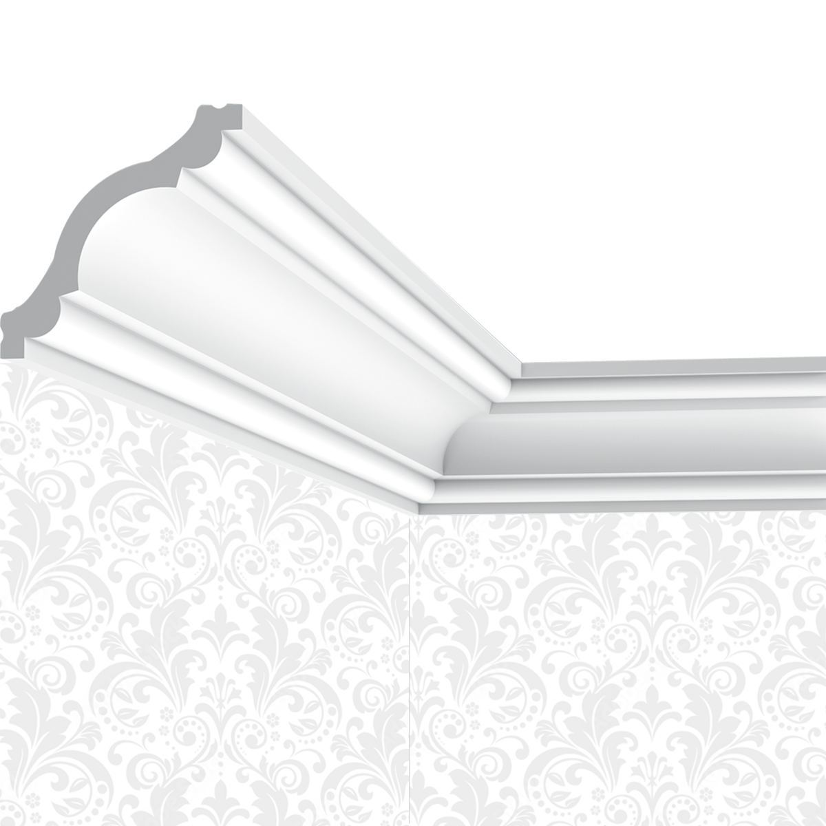 Corniche plafond Cimaises et Plus C08 - 8x8x200cm (h x p x L) - moulure décorative polyuréthane