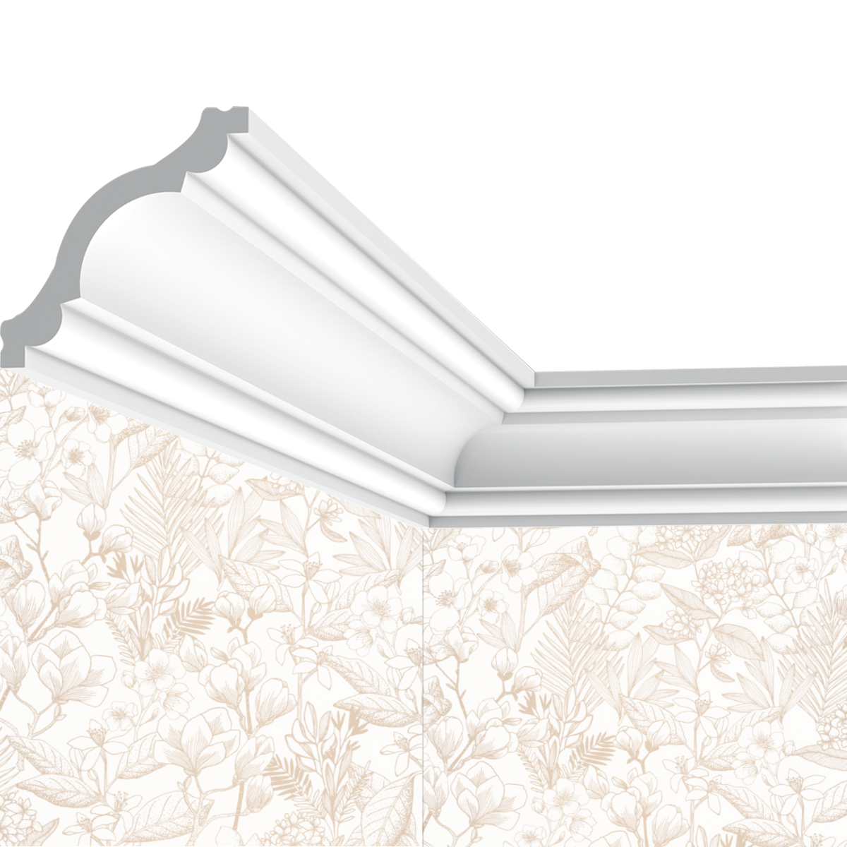 Corniche plafond Cimaises et Plus C08 - 8x8x200cm (h x p x L) - moulure décorative polyuréthane