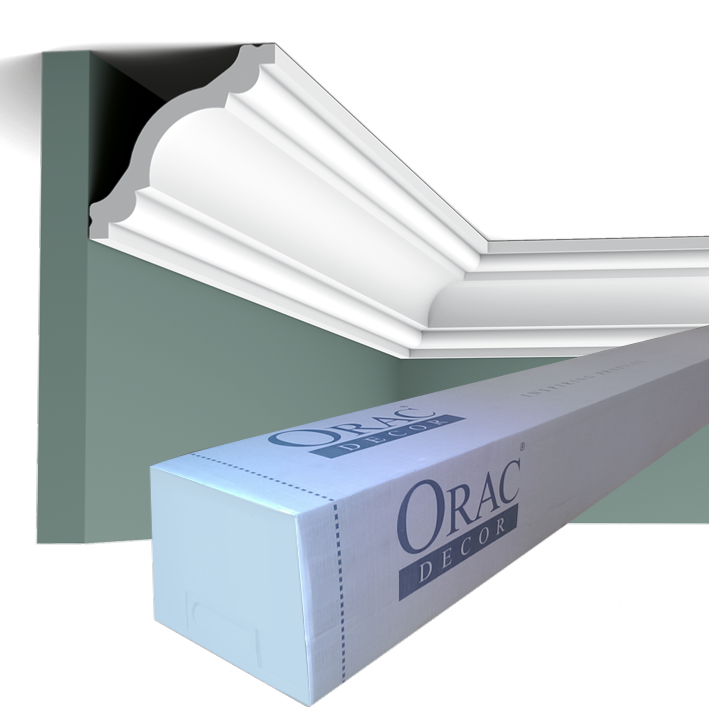 CX123 Corniche plafond Orac Decor - 8x8x200cm (h x p x L) - moulure décorative polymère