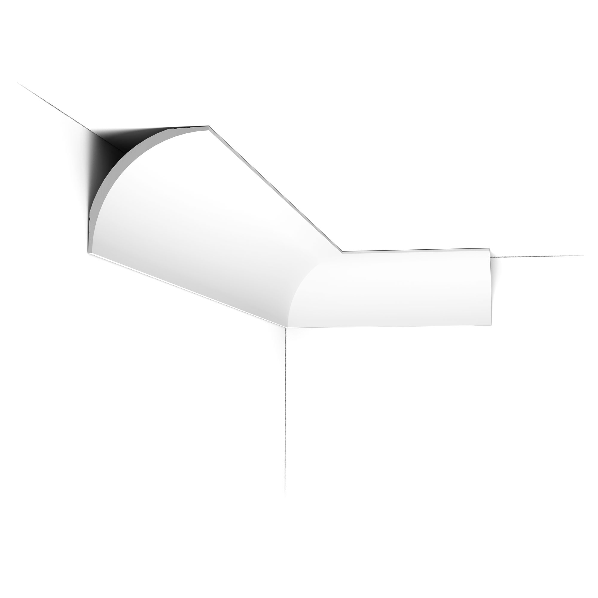 Pack 10 mètres Corniches Plafond CX126 avec colle - Orac x Cimaises-et-plus - 9 x 9 x 200cm (h x p x L) - moulure décorative polymère