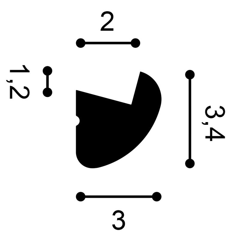 CX188 Corniche pour éclairage indirect Orac Decor - 3,4x3,4x200cm (h x p x L) - moulure décorative polymère