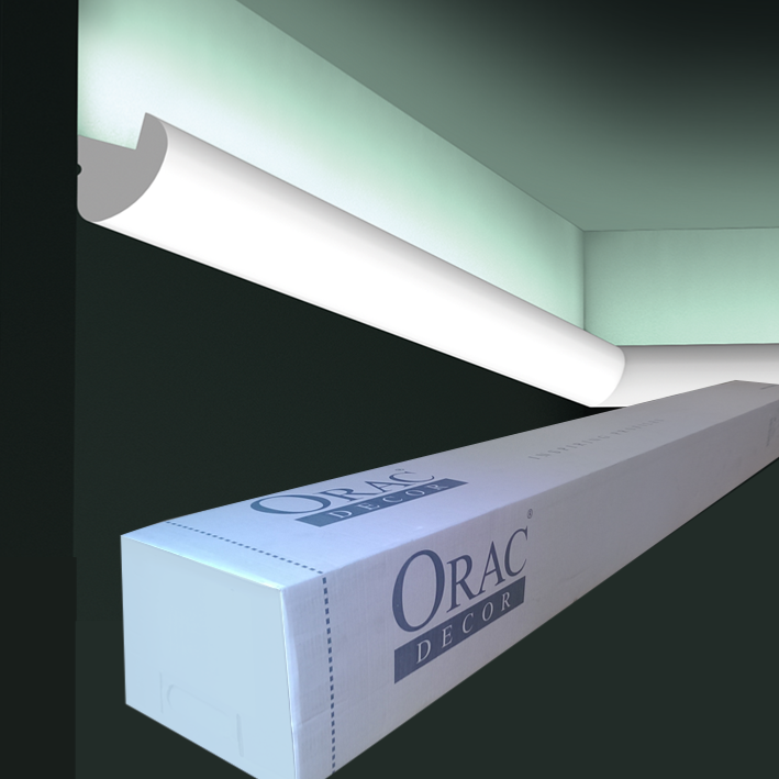 CX188 Corniche pour éclairage indirect Orac Decor - 3,4x3,4x200cm (h x p x L) - moulure décorative polymère