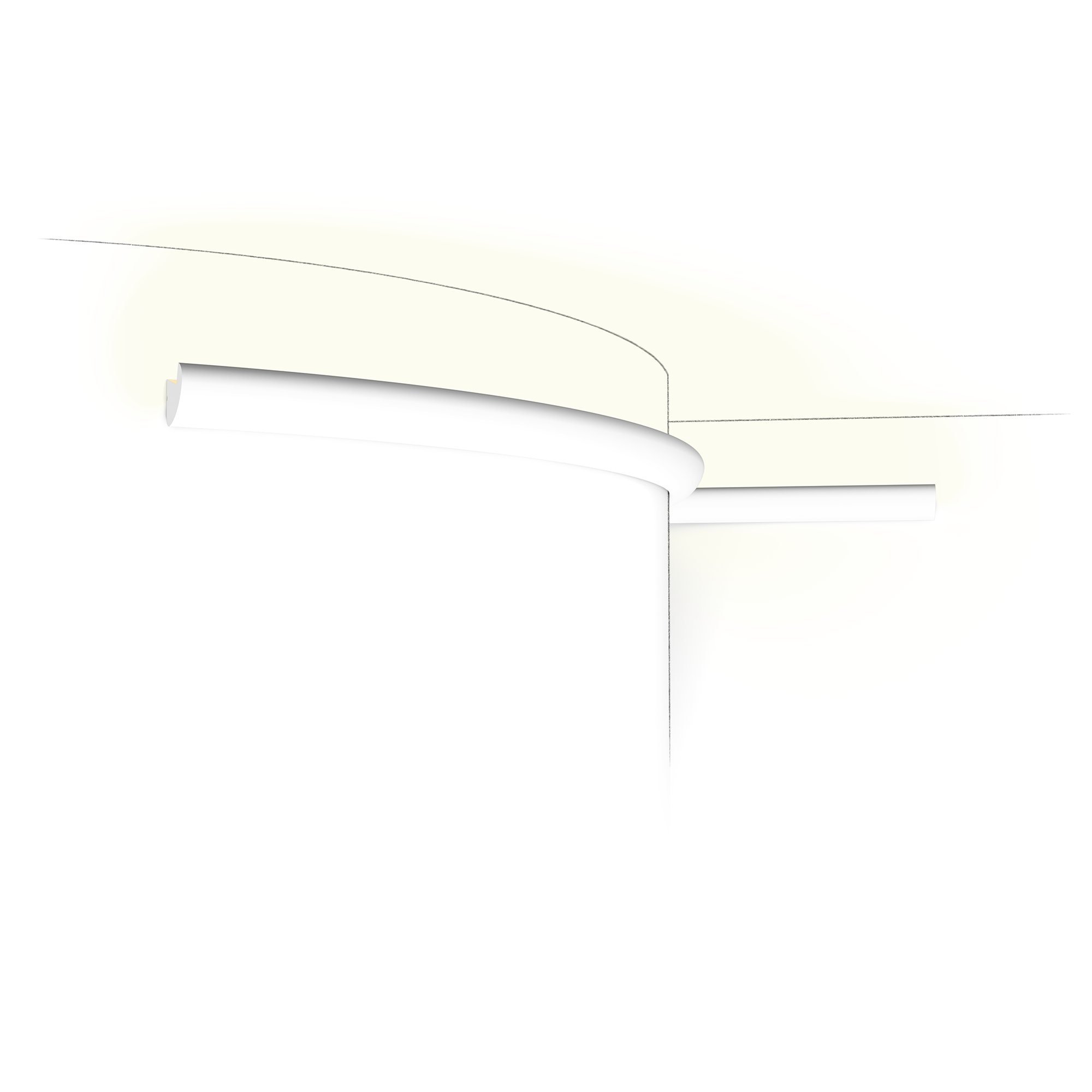 CX188F Flexible Cornice for indirect lighting Orac Decor - 3.4x3.4x200cm (hx