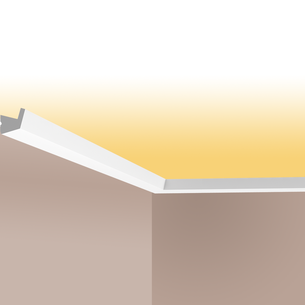 Corniche plafond Cimaises et Plus C07 - 2,7x2,7x200cm (h x p x L) - moulure décorative polyuréthane