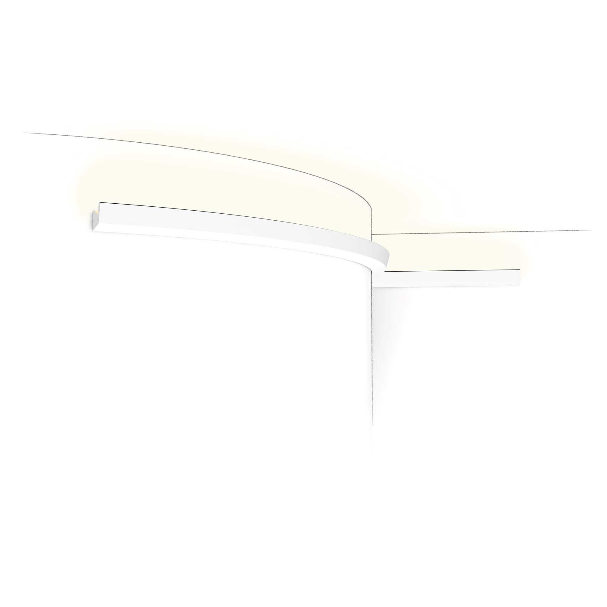 CX189F Flexible Cornice for indirect lighting Orac Decor - 2.7x2.7x200cm (hx