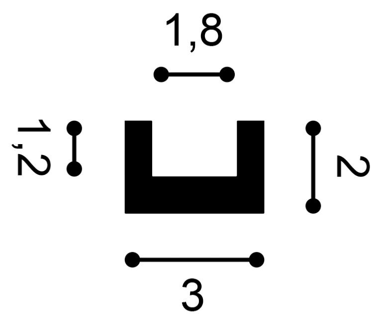 CX190 Corniche plafond pour éclairage indirect Orac Decor - 2x3x200cm (h x p x L) - moulure décorative polymère