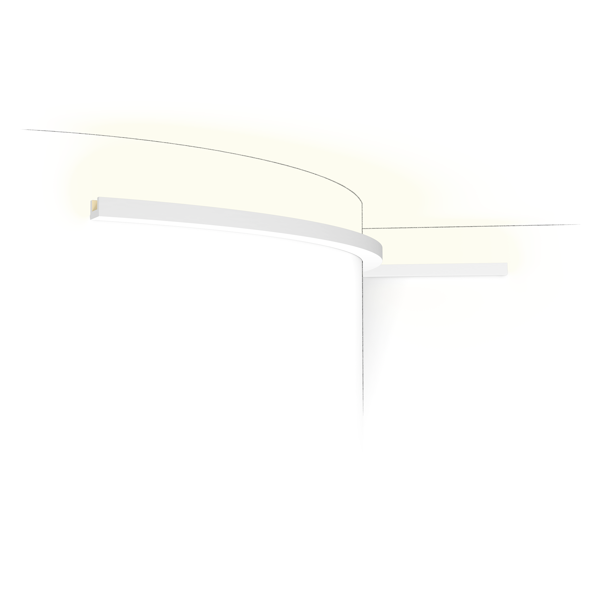 CX190F Flexible Ceiling Cornice for Indirect Lighting Orac Decor - 2x3x200cm