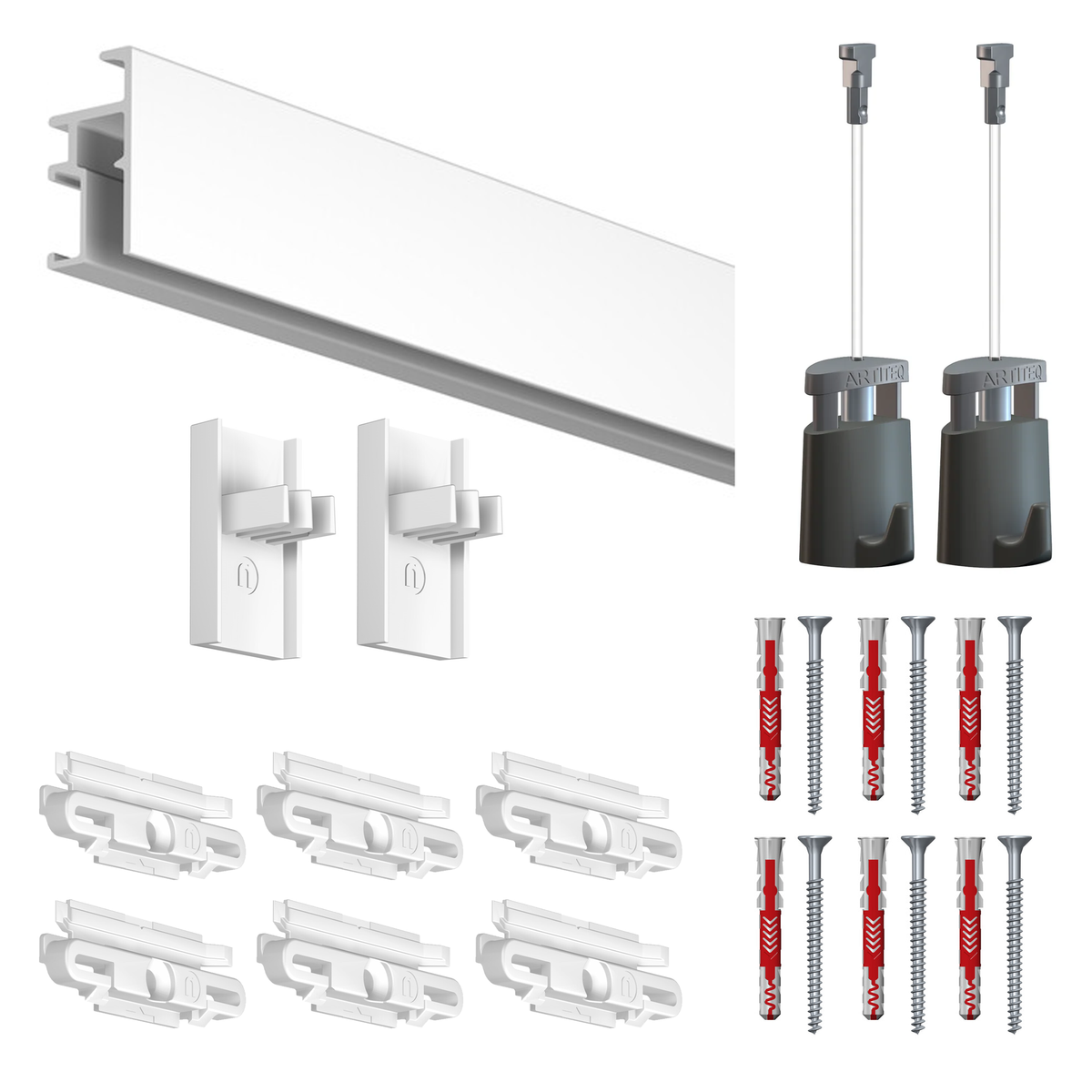 Cimaise Box R20 200cm - Kit prêt à poser
