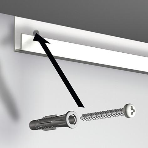 Cimaise Classic Rail Blanc 200 cm + vis & chevilles multimatériaux - Cimaise Tableau Artiteq