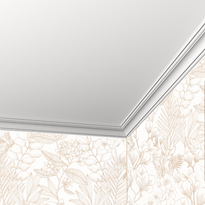 Corniche plafond C115 4,6 x 4,9 cm - Polyuréthane Cimaises &+