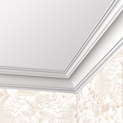 Corniche plafond C148 11,7 x 12,0 cm - Polyuréthane Cimaises &+
