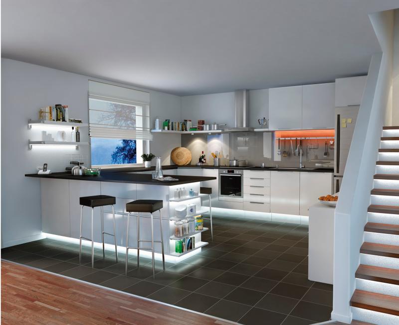 Bandeau MaxLED 500 Blanc Chaud en extension du kit pour corniche éclairage Paulmann