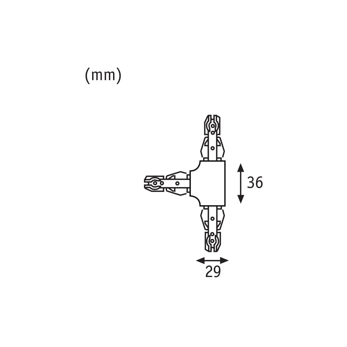 8 - "T" connector for URail Paulmann - Picture lighting on ceiling rail