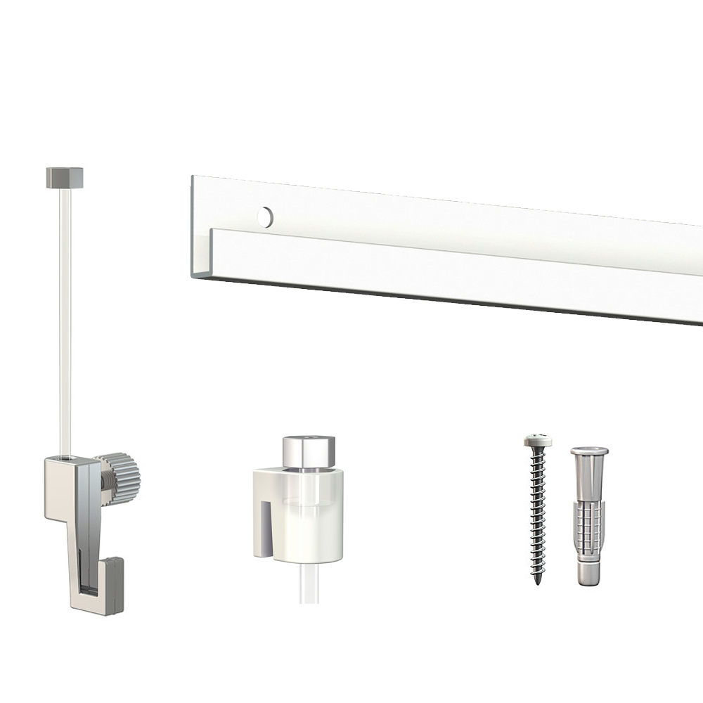 Cimaise Box Artiteq Classic ÉCO + fils perlon - Kit accrochage tableau