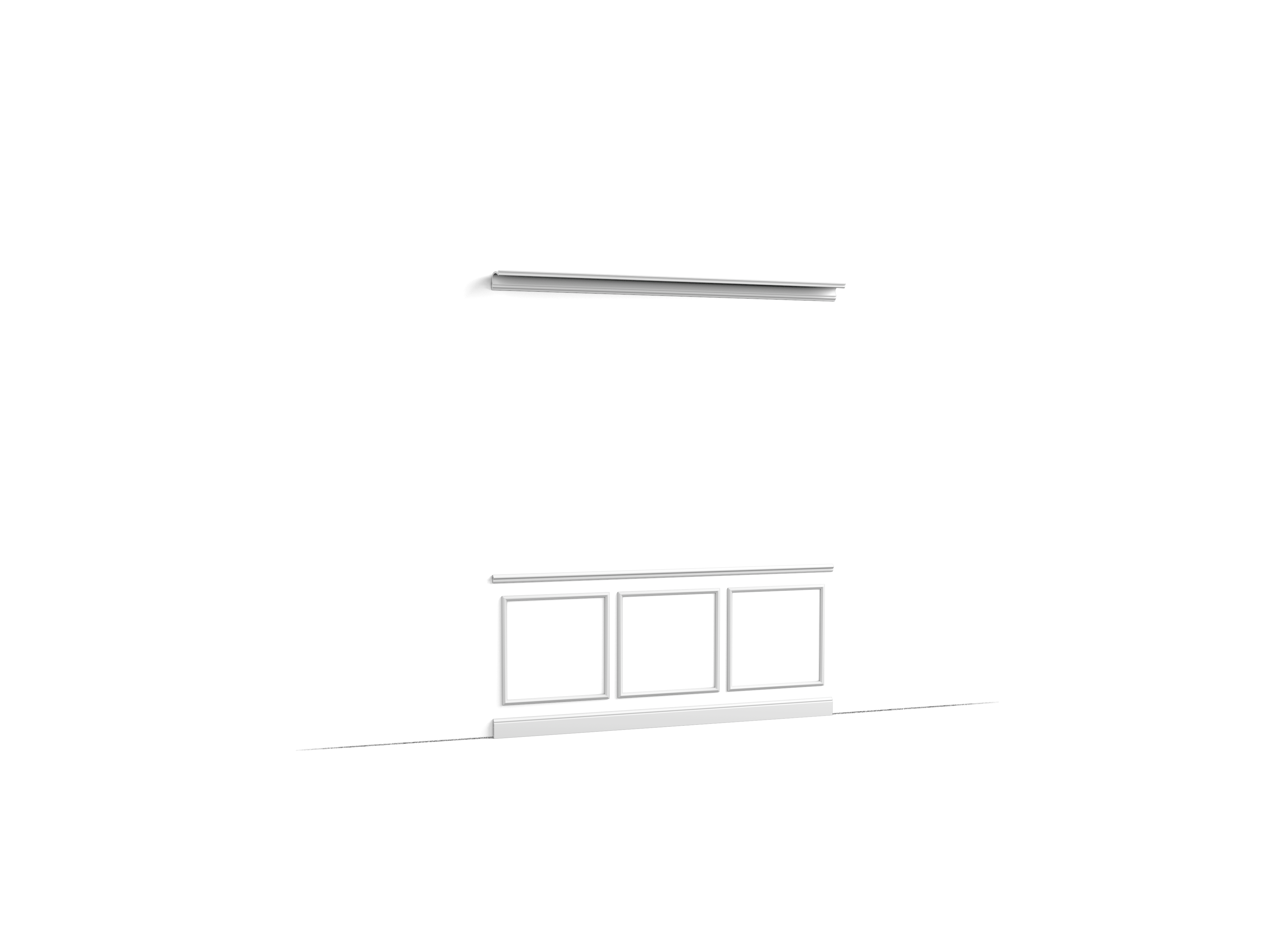 Kit de decoración Orac Heritage n.º 1 - Cornisa + riel para cuadros + marco + zócalo de más de 2 metros