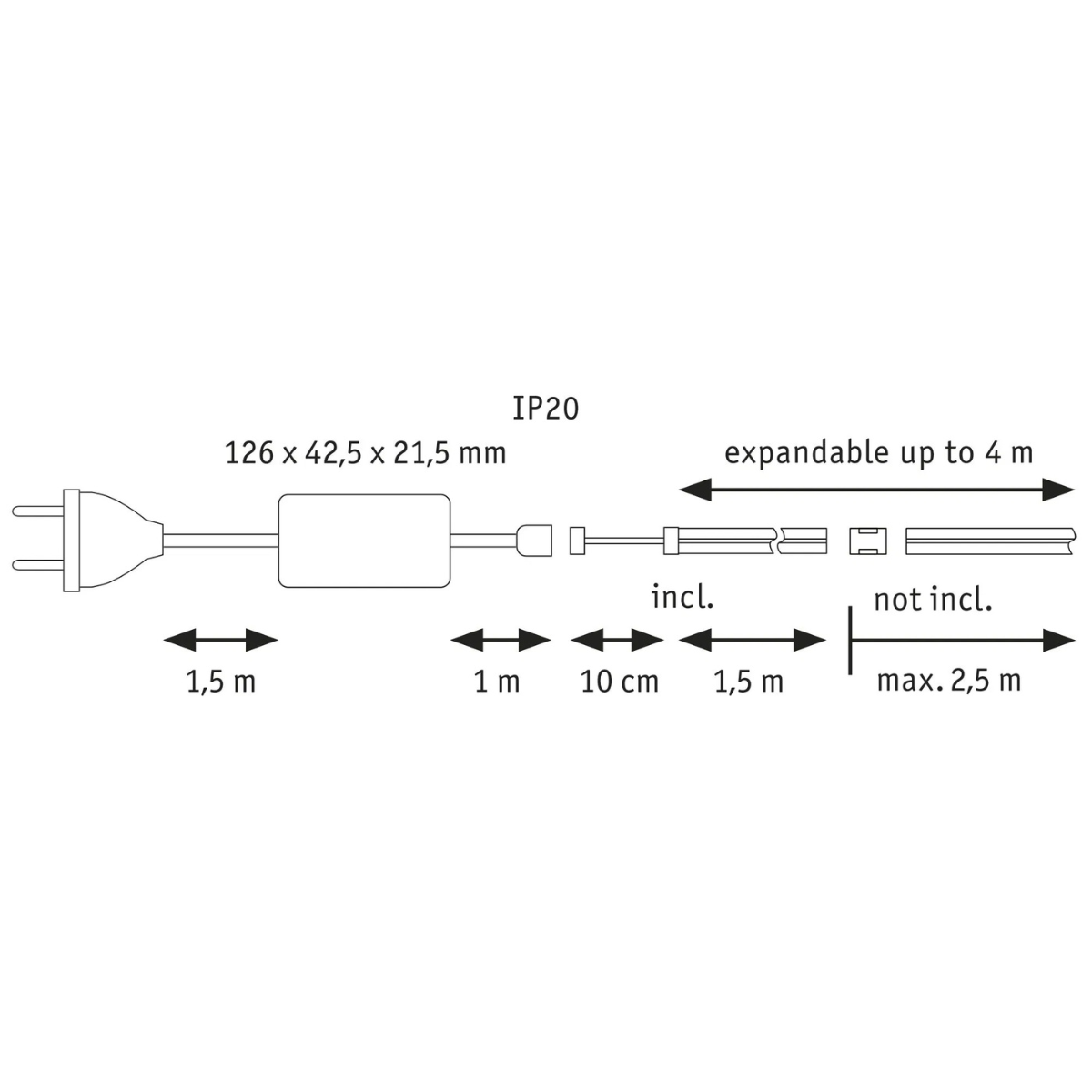 Kit bandeau MaxLED 500 COB Basic set blanc chaud Paulmann - éclairage indirect