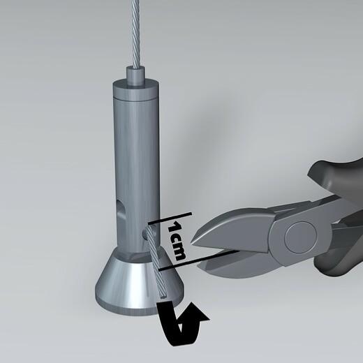 Kit câble en acier pour montage fixe