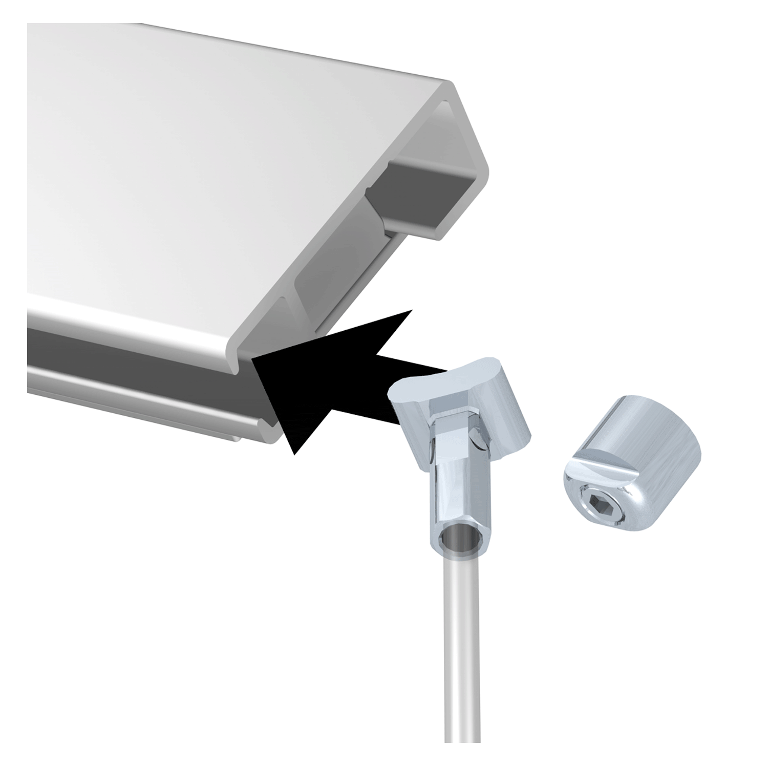 Kit Railstopper - pour stopper les fils dans une cimaise oblique - Cimaise tableau Artiteq