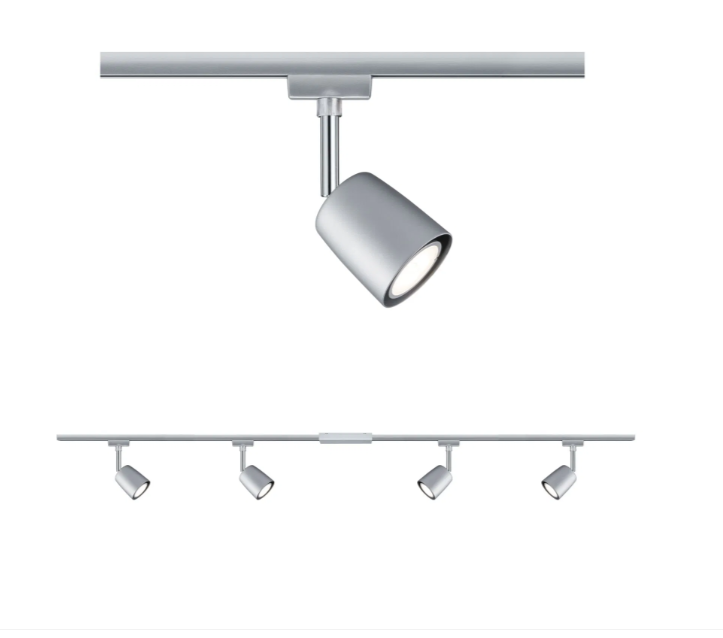 Kit complet Urail Cover avec 4 spots - Eclairage sur Rail plafond Paulmann