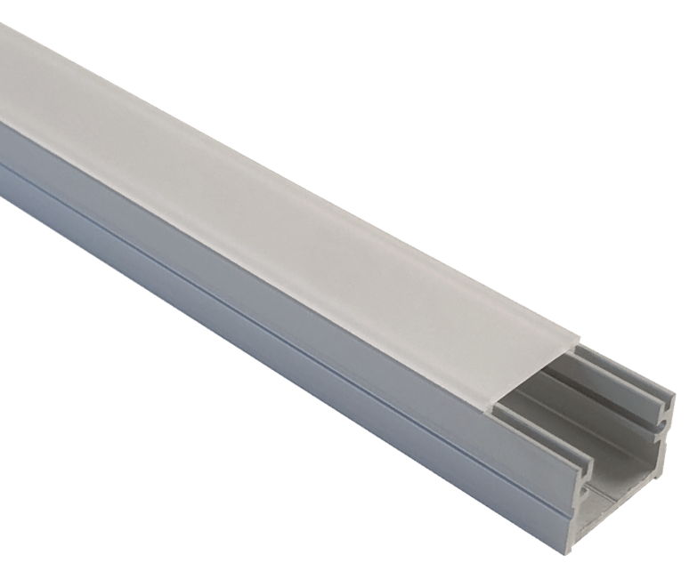 Profile aluminium pour ruban Led avec diffuseur clipsable - utilisable avec les corniches d'éclairage Orac
