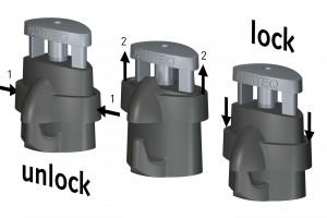 Pack de 5 crochets Micro Grip Lock 2mm auto-bloquants 20 kg - Accrochage Tableau Artiteq