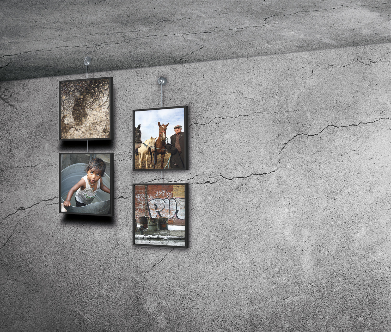 Set de suspension pour 1 tableau - Accrochage Tableau Newly