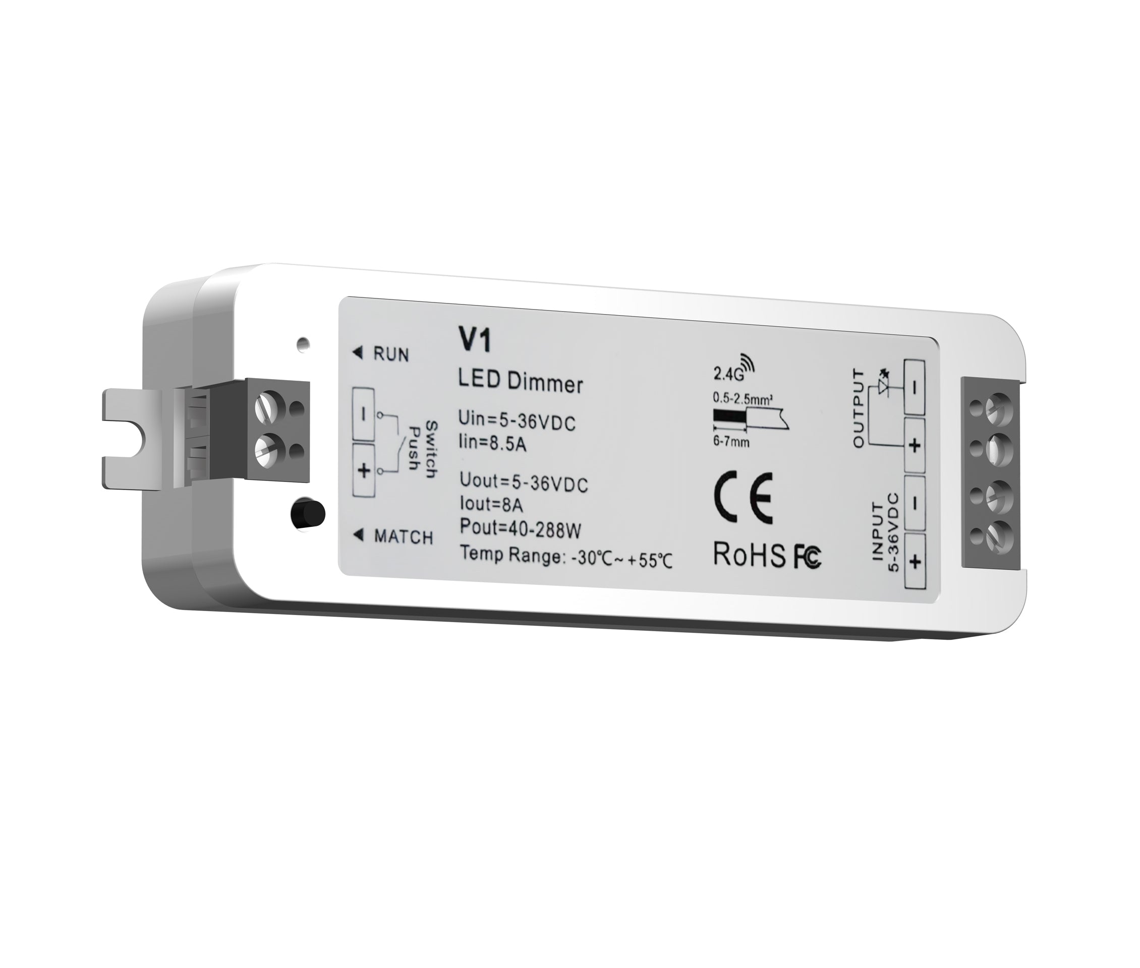 Remote control + dimmer receiver for R35 NEWLY LED picture rail strip