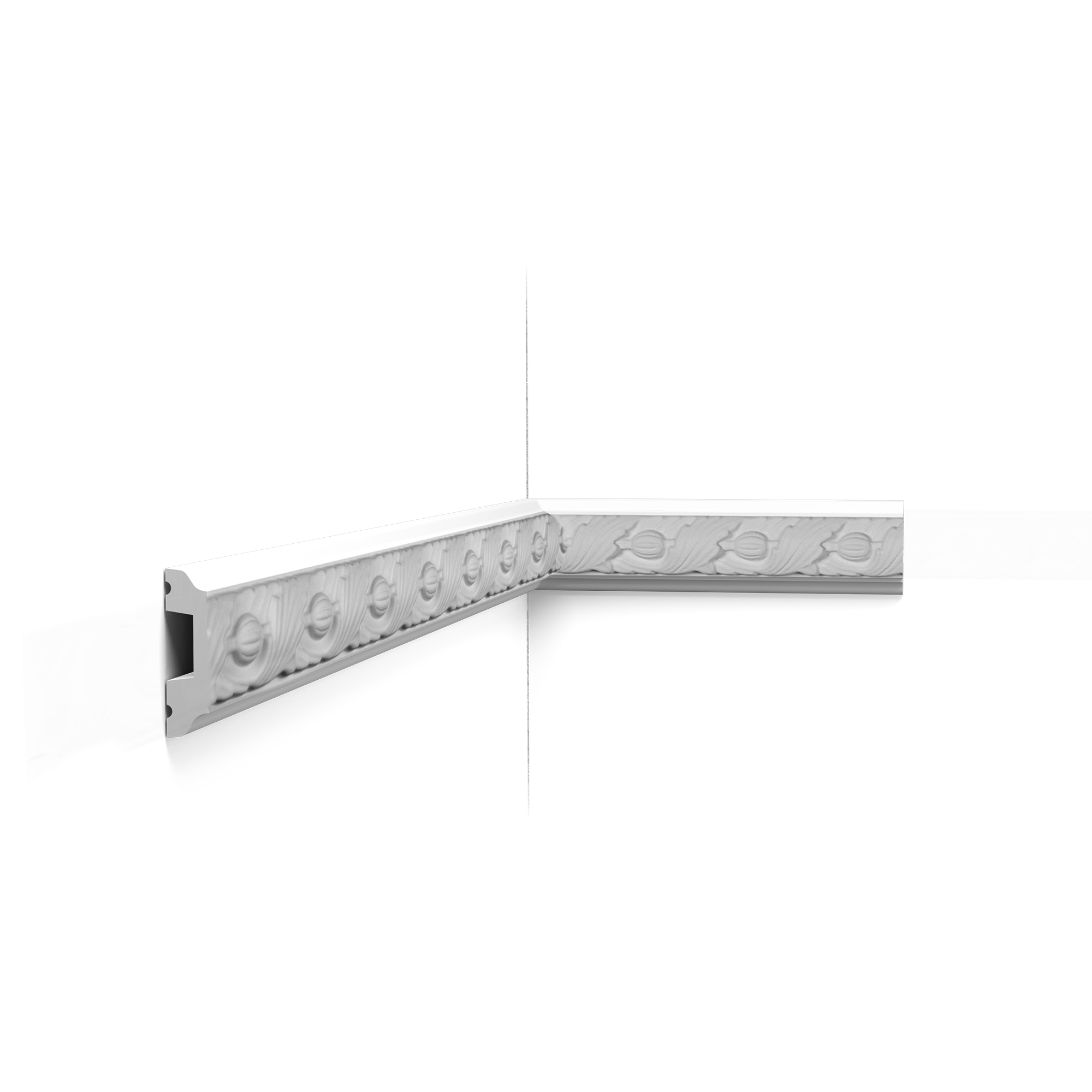 Moldura de pared Orac Decor P1020 - 5 x 2,5 x 200 cm (alto x ancho) - moldura decorativa de poliuretano