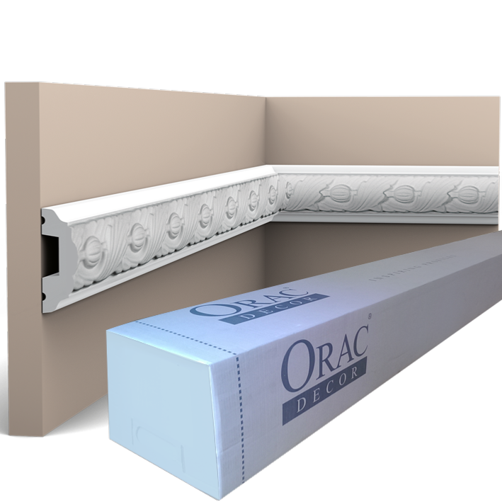 P1020 Cimaise murale Orac Decor - 5x2,5x200cm (h x p x L) - moulure décorative polyuréthane