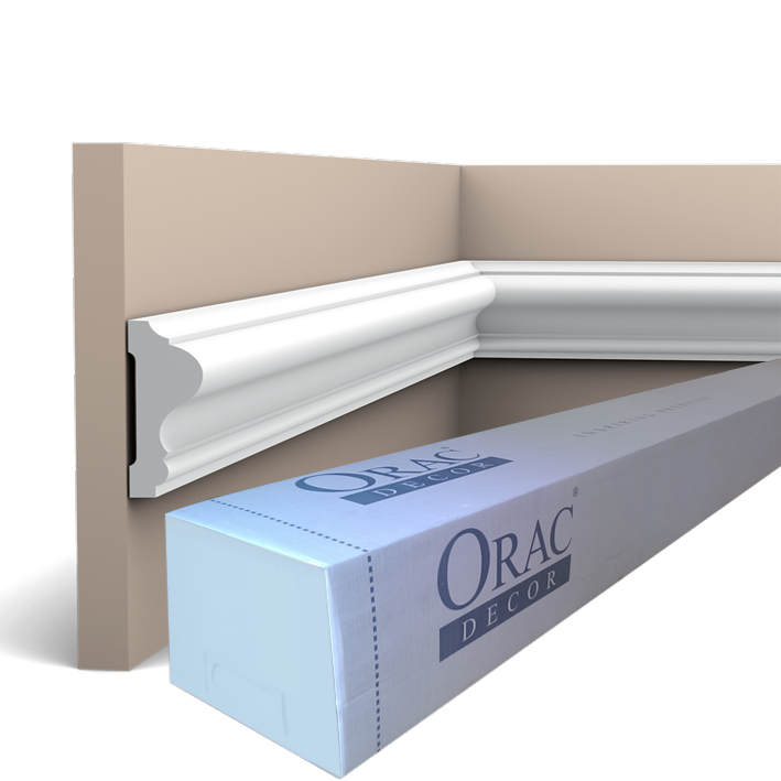 P8020 Cimaise murale Orac Decor - 6x2,5x200cm (h x p x L) - moulure décorative polyuréthane