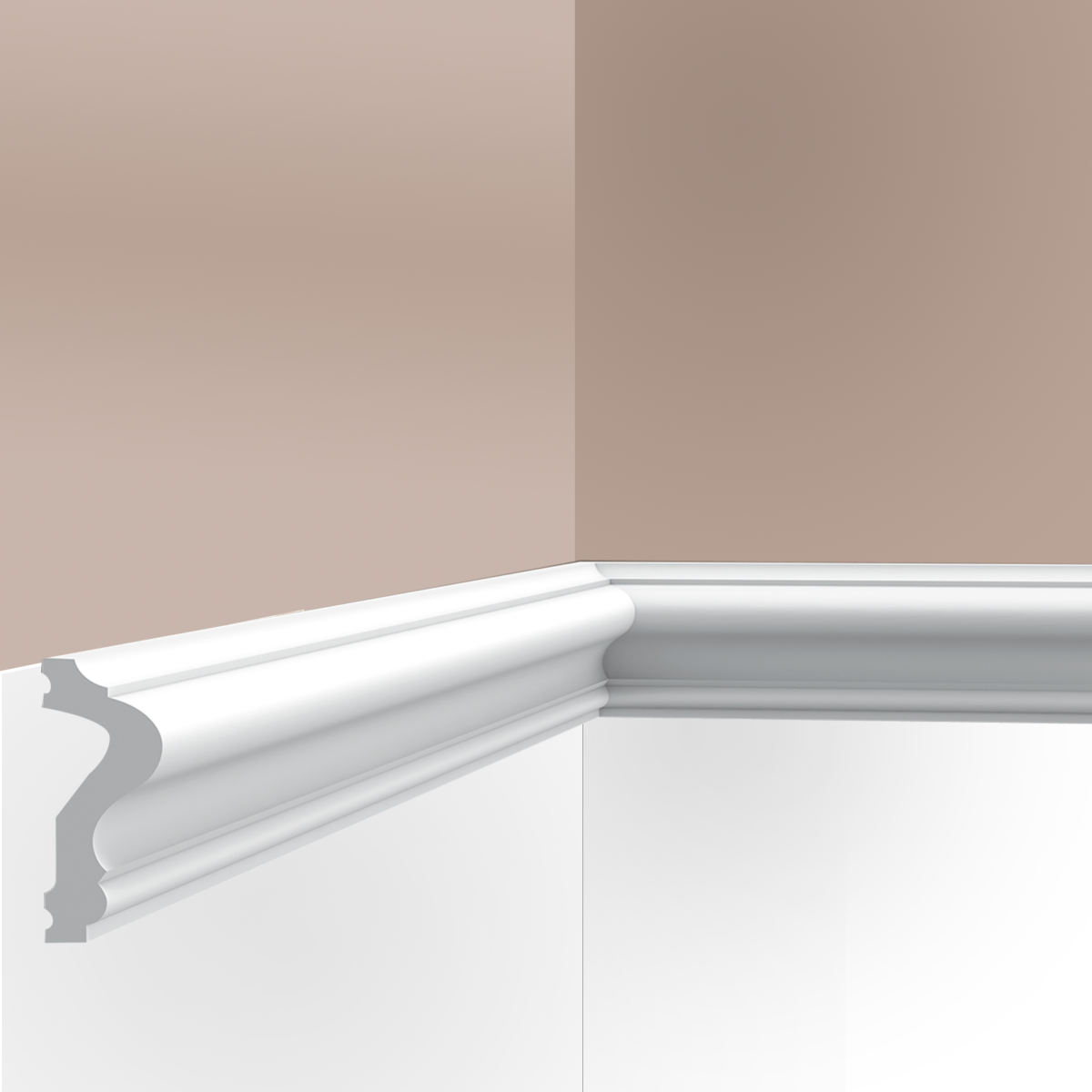 Cimaise / Moulure Cimaises et Plus M02- 6x2,5x200cm (h x p x L) - moulure décorative polyuréthane