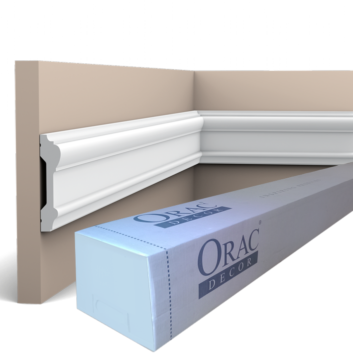 P9010 Cimaise murale Orac Decor - 9x3x200cm (h x p x L) - moulure décorative polyuréthane