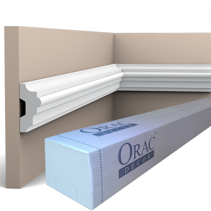 P9040 Cimaise murale Orac Decor - 5x2,5x200 (h x p x L) - moulure décorative polyuréthane