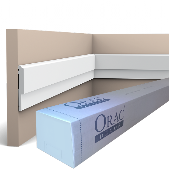 P9900 Cimaise murale Orac Decor - 8x1x200cm (h x p x L) - moulure décorative polyuréthane