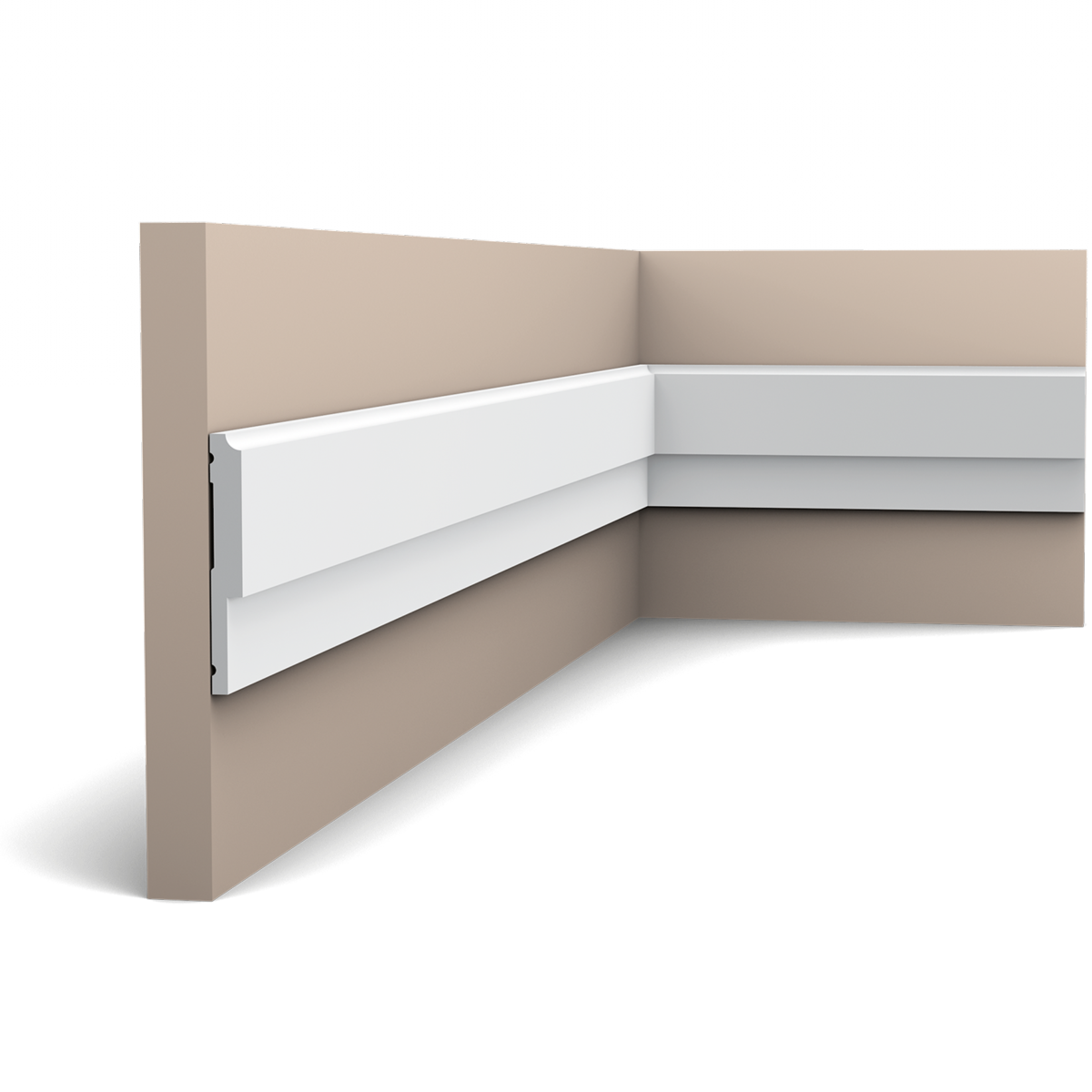 P9900 Cimaise murale Orac Decor - 8x1x200cm (h x p x L) - moulure décorative polyuréthane